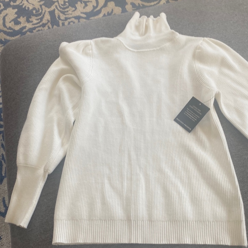 Boston Proper… brand-new with tags women’s white medium sweater.